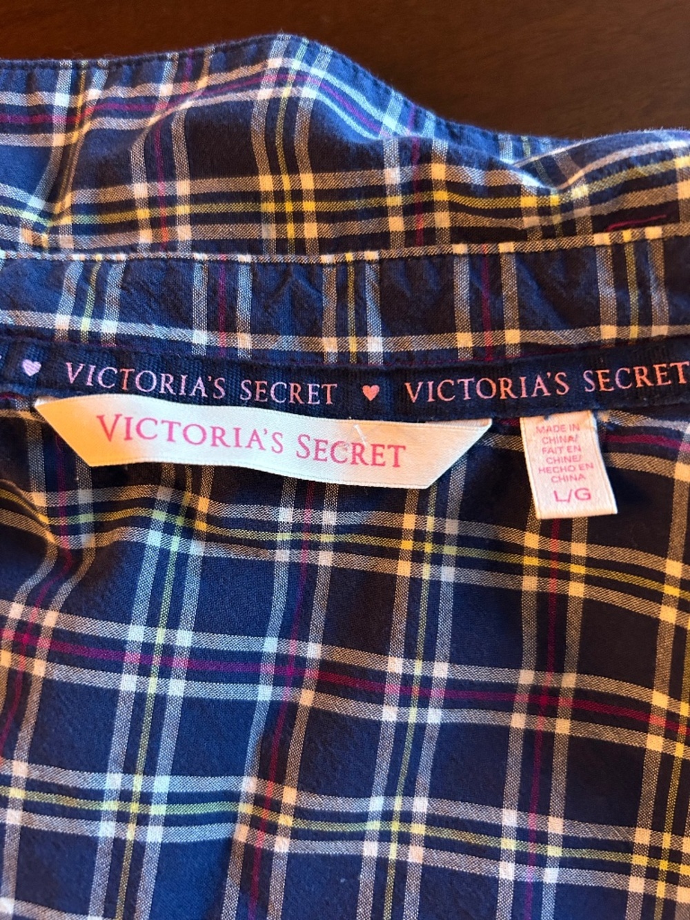 Victoria’s Secret Boyfriend Plaid Sleepshirt